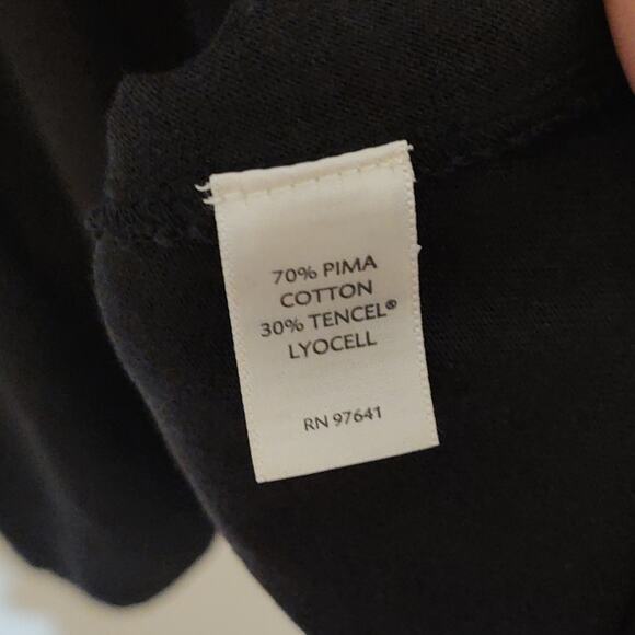 J. Jill pure Jill black cowl neck long sleeve dress cotton tencel - Picture 5 of 6